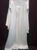 Adult Female Costumes to Hire - White calico dress with silver detail